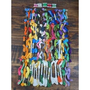 Cross Stitch Embroidery Floss Cotton Thread Lot Of 92